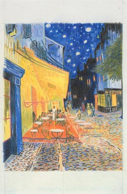 Café Terrace at Night by Ethan Perez